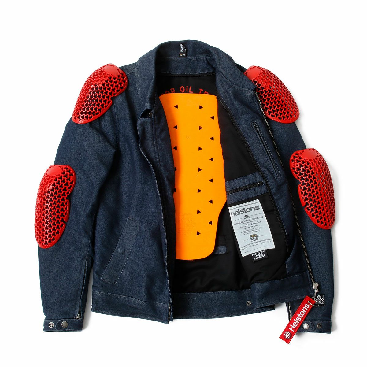 helstons｜メカニック デニム ジャケット｜ファブリック｜ブルー