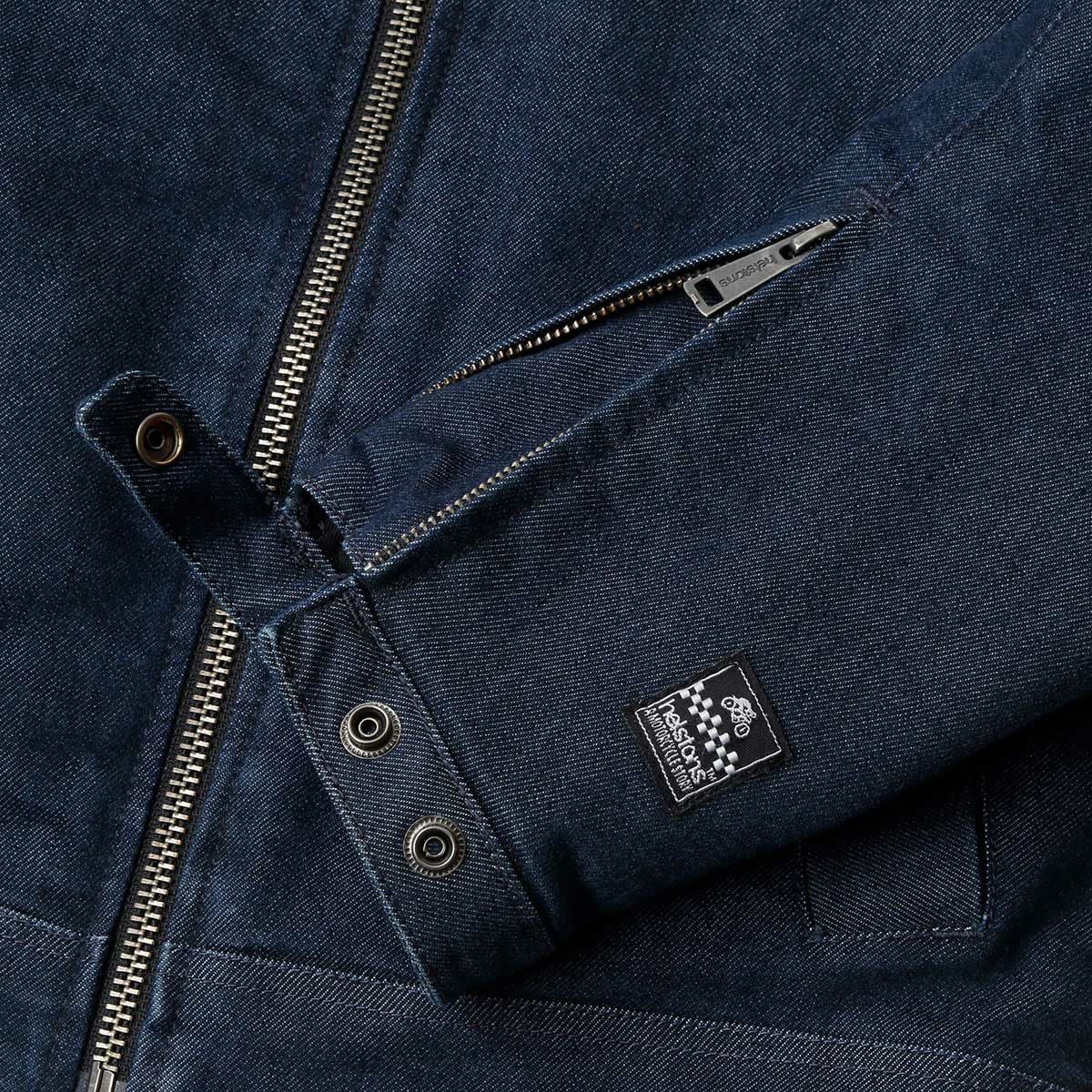 helstons｜メカニック デニム ジャケット｜ファブリック｜ブルー