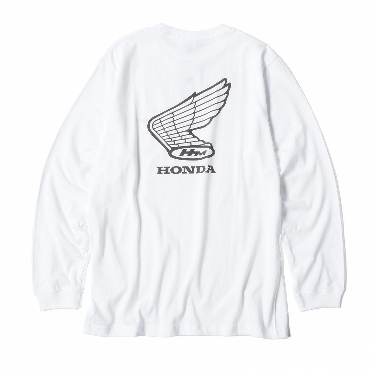 ONWORKS｜HONDAレトロウイングマーク長袖Tシャツ｜ロングスリーブ｜ホワイト