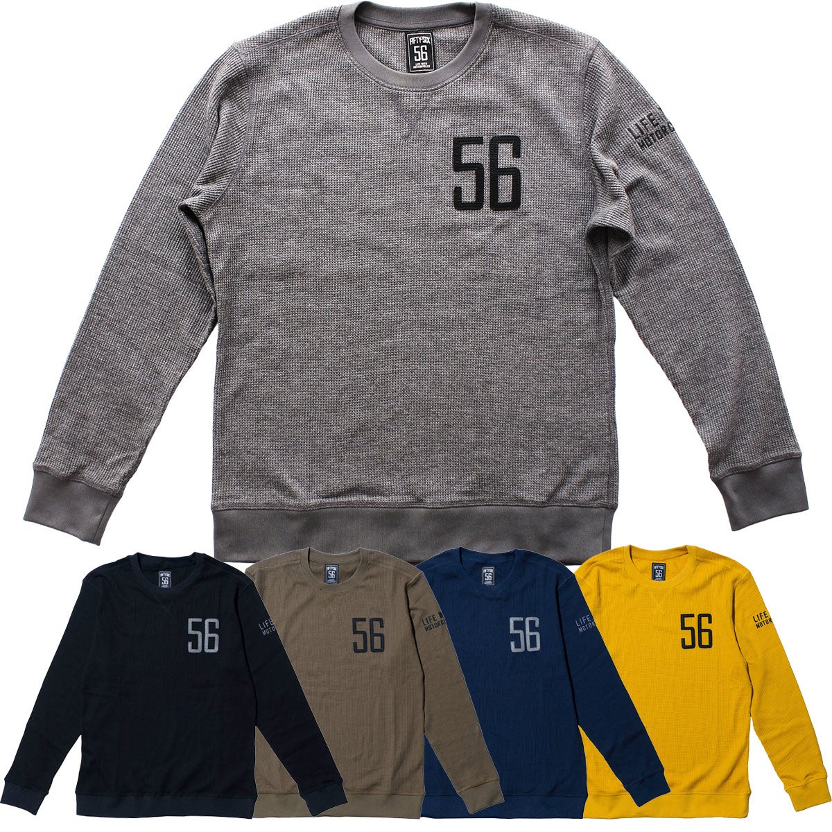 56design｜56 サーマル ワッフル｜ロングスリーブ