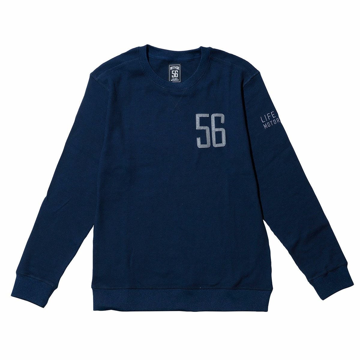 56design｜56 サーマル ワッフル｜ロングスリーブ｜ネイビー