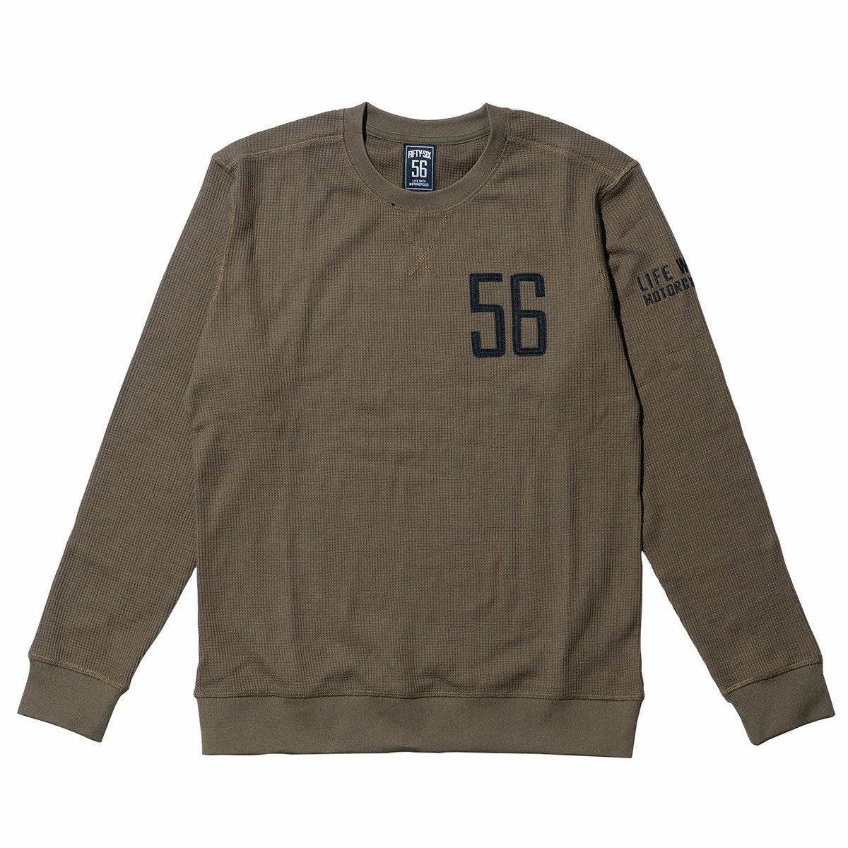 56design｜56 サーマル ワッフル｜ロングスリーブ｜カーキ