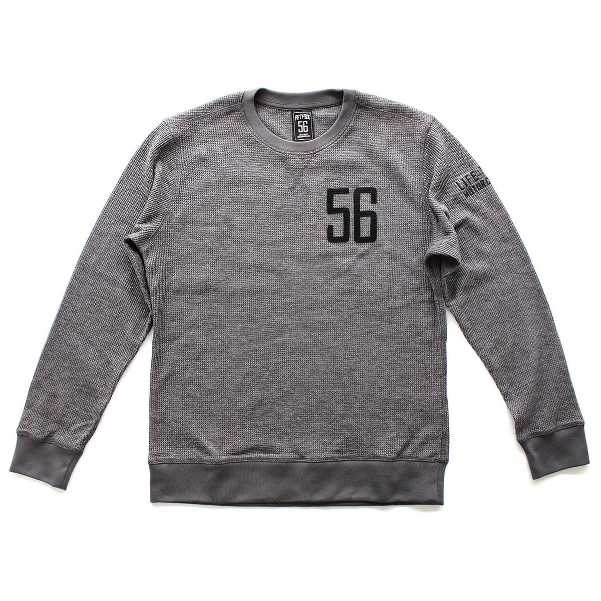 56design｜56 サーマル ワッフル｜ロングスリーブ｜ダークグレー
