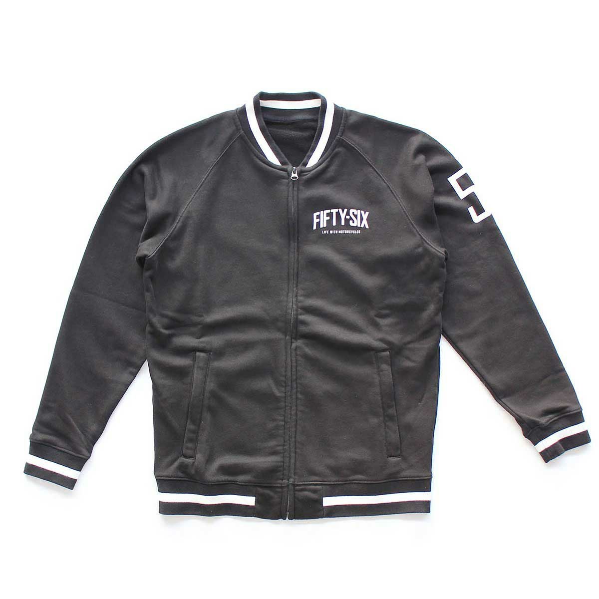 56design｜ジップ アップ スウェット｜ブラック