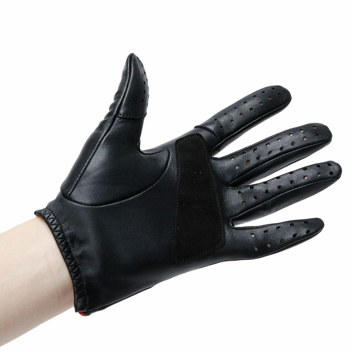 Alta Classe｜シープレザードライビンググローブ ロング タッチパネル対応｜ロング｜ブラック｜モデル着用