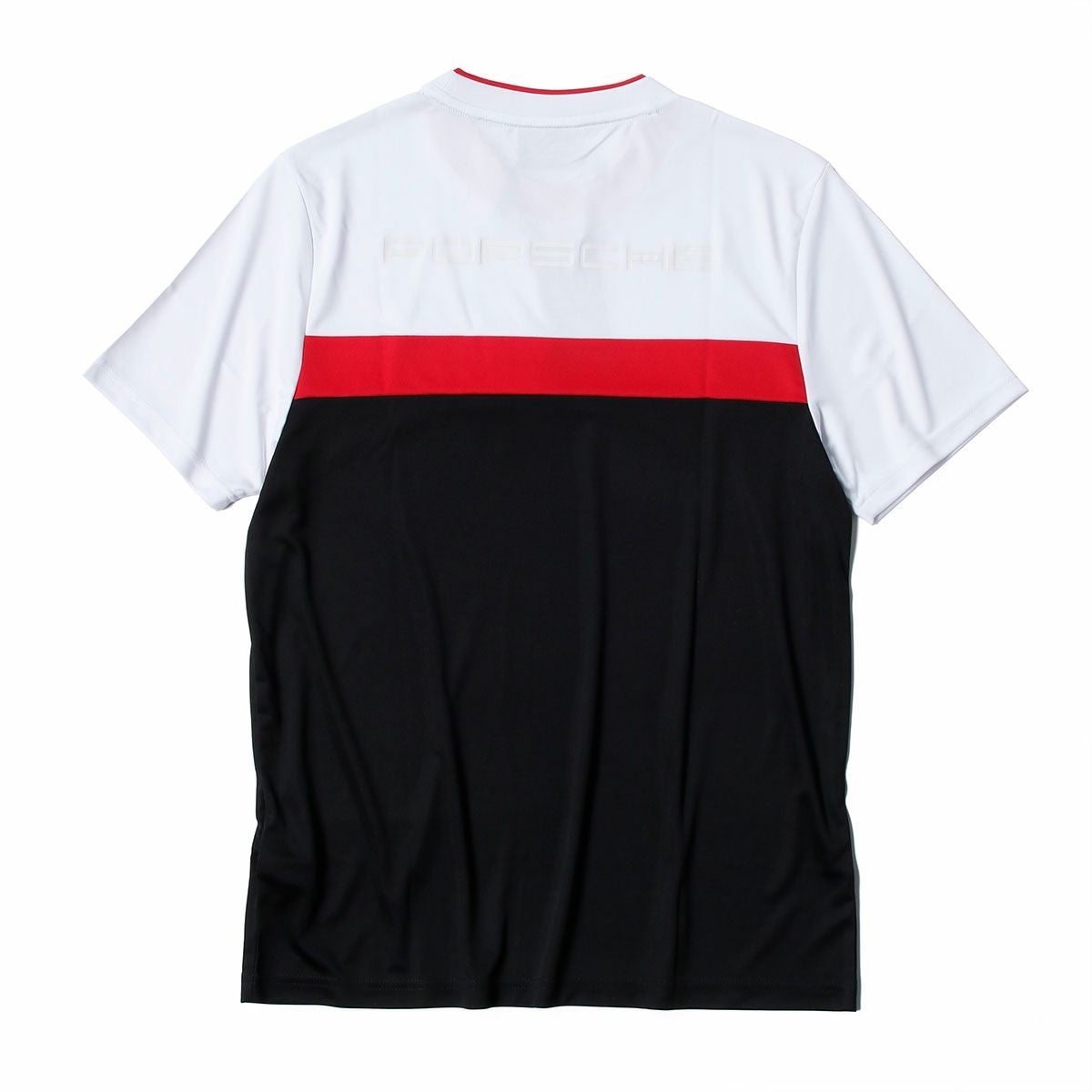 PORSCHE｜ポルシェ FW カラー ブロック Tシャツ｜ブラック