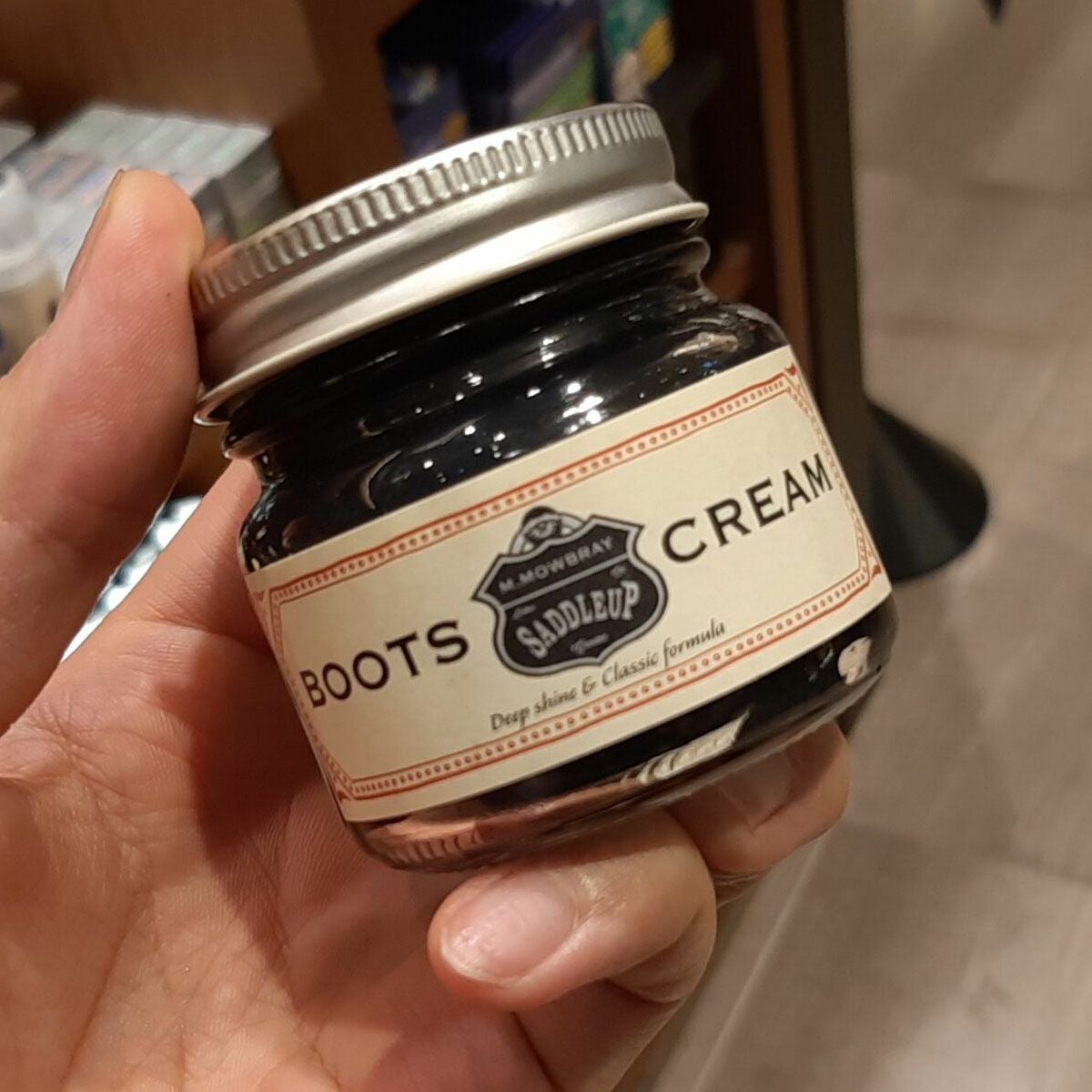 M.MOWBRAY｜サドルアップ ブーツクリーム｜レザーケア｜エンジニアブラック