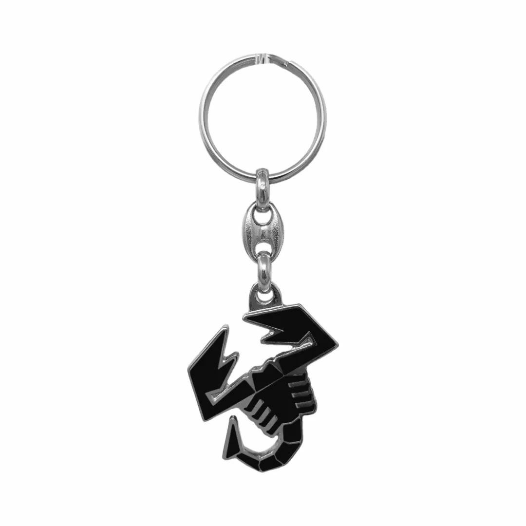 Abarth｜アバルト スコルピオーネ メタル キーリング｜キーホルダー｜ブラック
