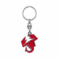Abarth｜アバルト スコルピオーネ メタル キーリング｜キーホルダー｜レッド