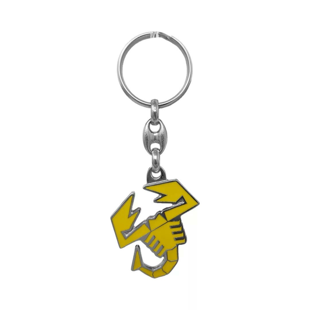 Abarth｜アバルト スコルピオーネ メタル キーリング｜キーホルダー｜イエロー