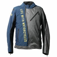 56design｜スラッシュ メッシュ ジャケット｜ネイビー×グレー