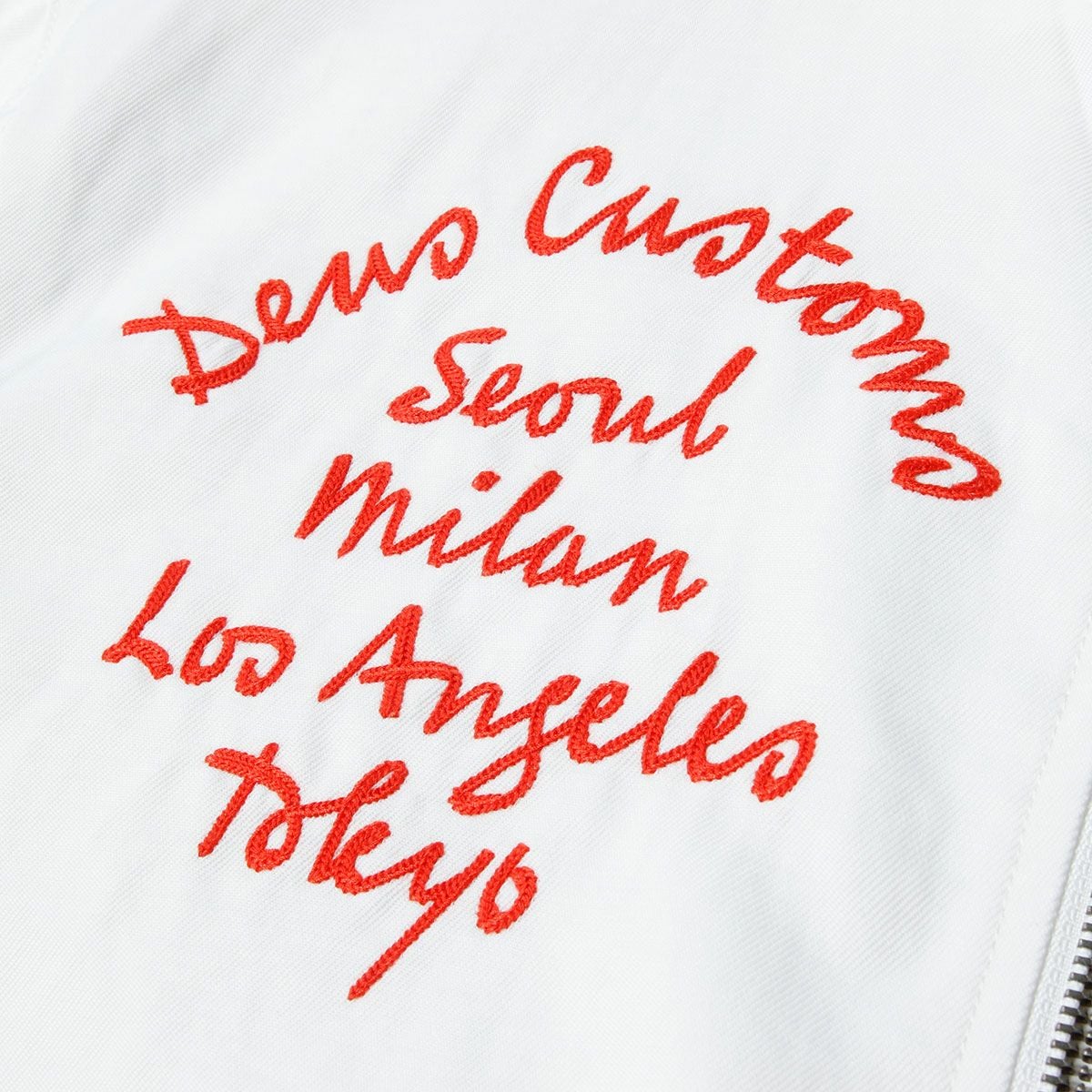 Deus Ex Machina｜チャイム レーシング ジャケット｜ファブリック｜ホワイト