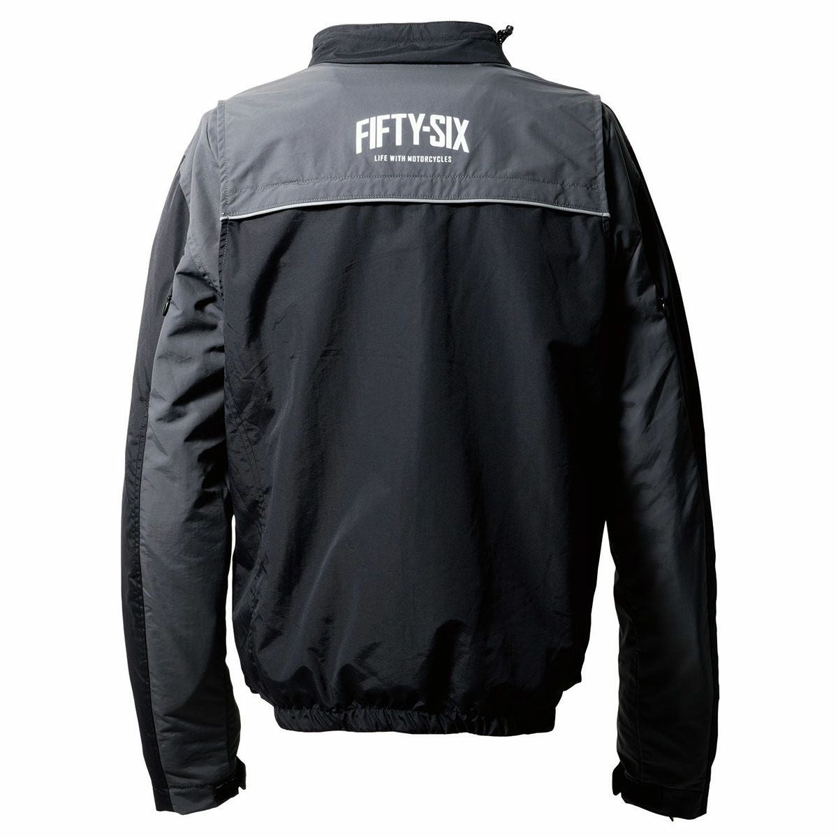 56design｜アーク ジップ ジャケット｜ファブリック｜ブラック×ダークグレー