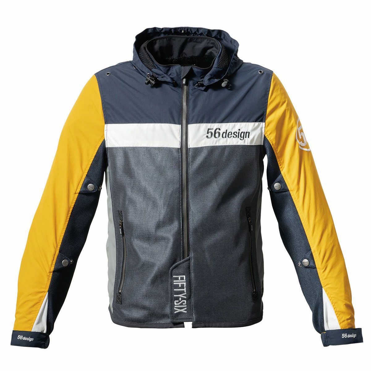 56design｜ハーフ メッシュ パーカー エヴォ 24｜メッシュ｜マスタード