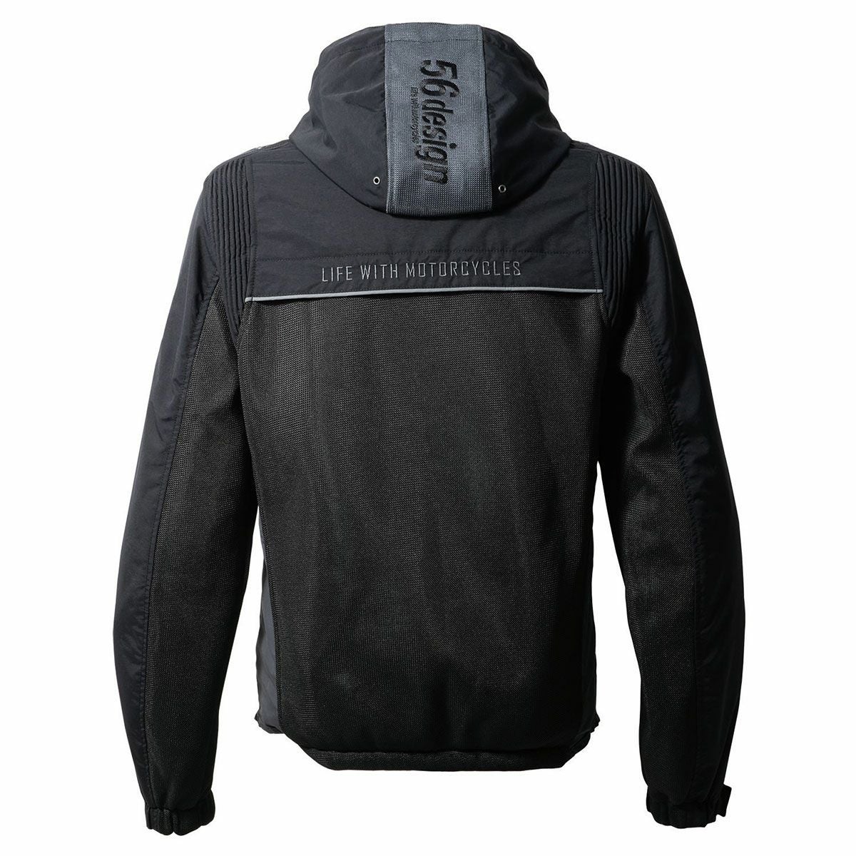 56design｜ハーフ メッシュ パーカー エヴォ 24｜メッシュ｜ブラック