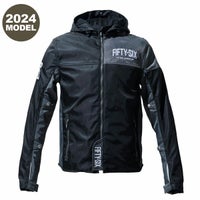 56design｜クォーター パーカー 24｜ファブリック｜チャコールグレー×ブラック