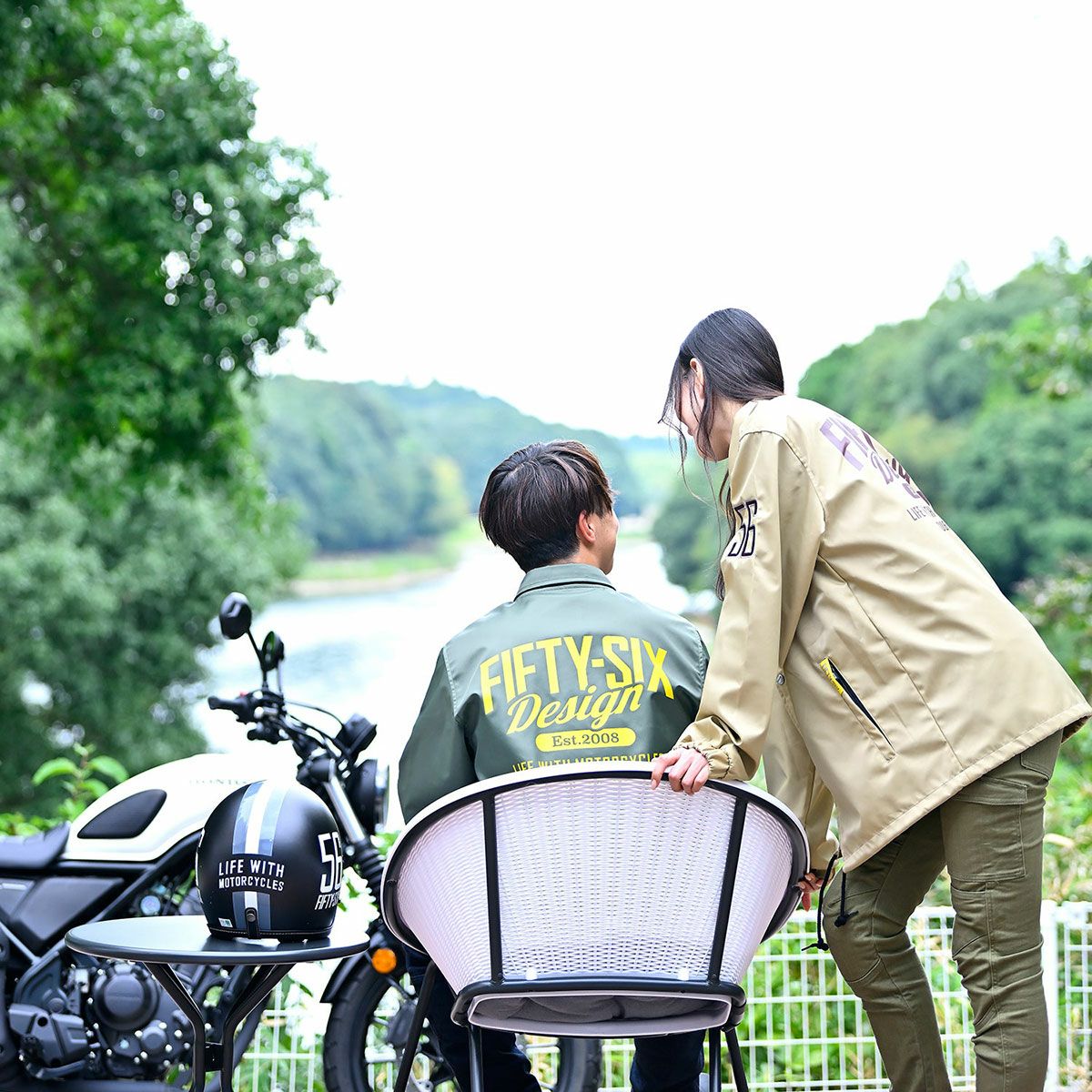 オイル加工のジャケット Mサイズ グリーン CAMBIO(カンビオ)】フェード加工MA-1ジャケット(25155CM) | CAMBIO