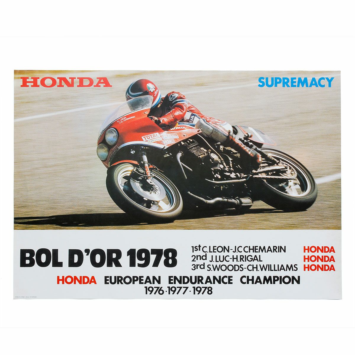 1978 ボルドール ホンダ 優勝記念 ポスター | モトーリモーダ公式
