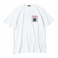 Replay｜モーターサイクル ドッグ プリント Ｔシャツ｜ホワイト