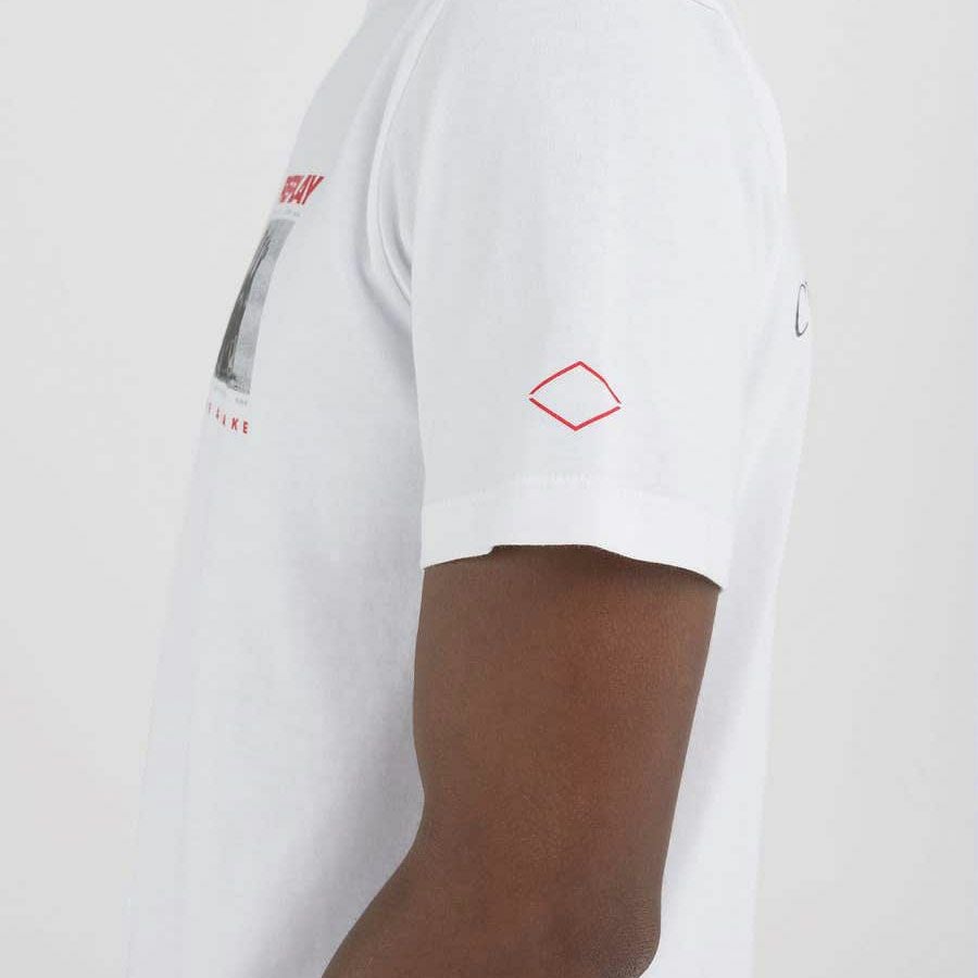 Replay｜モーターサイクル ドッグ プリント Ｔシャツ｜ホワイト｜モデル着用