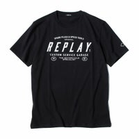 Replay｜カスタムガレージ プリント Ｔシャツ｜ブラック