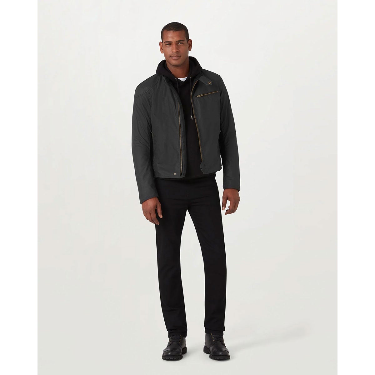 BELSTAFF｜アリエル モーターサイクル ジャケット｜ファブリック｜ブラック｜モデル着用