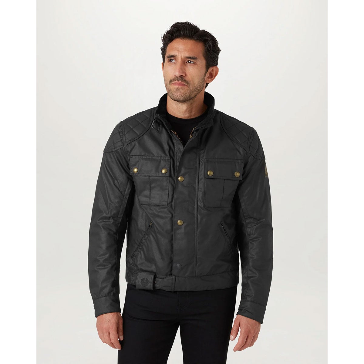 BELSTAFF｜ブルックランズ モーターサイクル ジャケット 2024｜ファブリック｜ブラック｜モデル着用