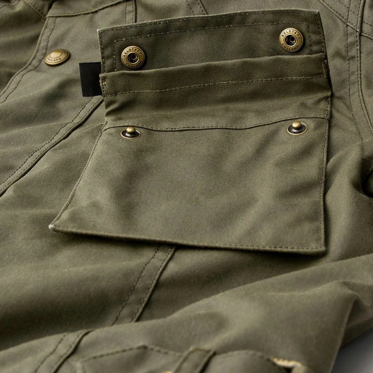 BELSTAFF｜クロスビー モーターサイクル ジャケット｜ファブリック｜フォレストグリーン
