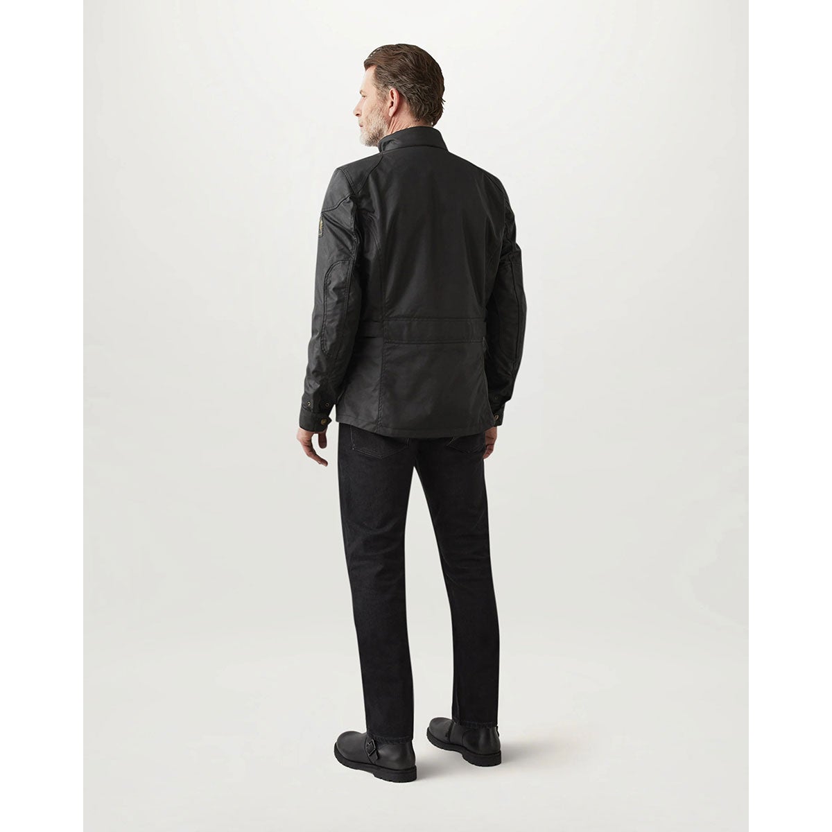 BELSTAFF｜クロスビー モーターサイクル ジャケット｜ファブリック｜ブラック｜モデル着用