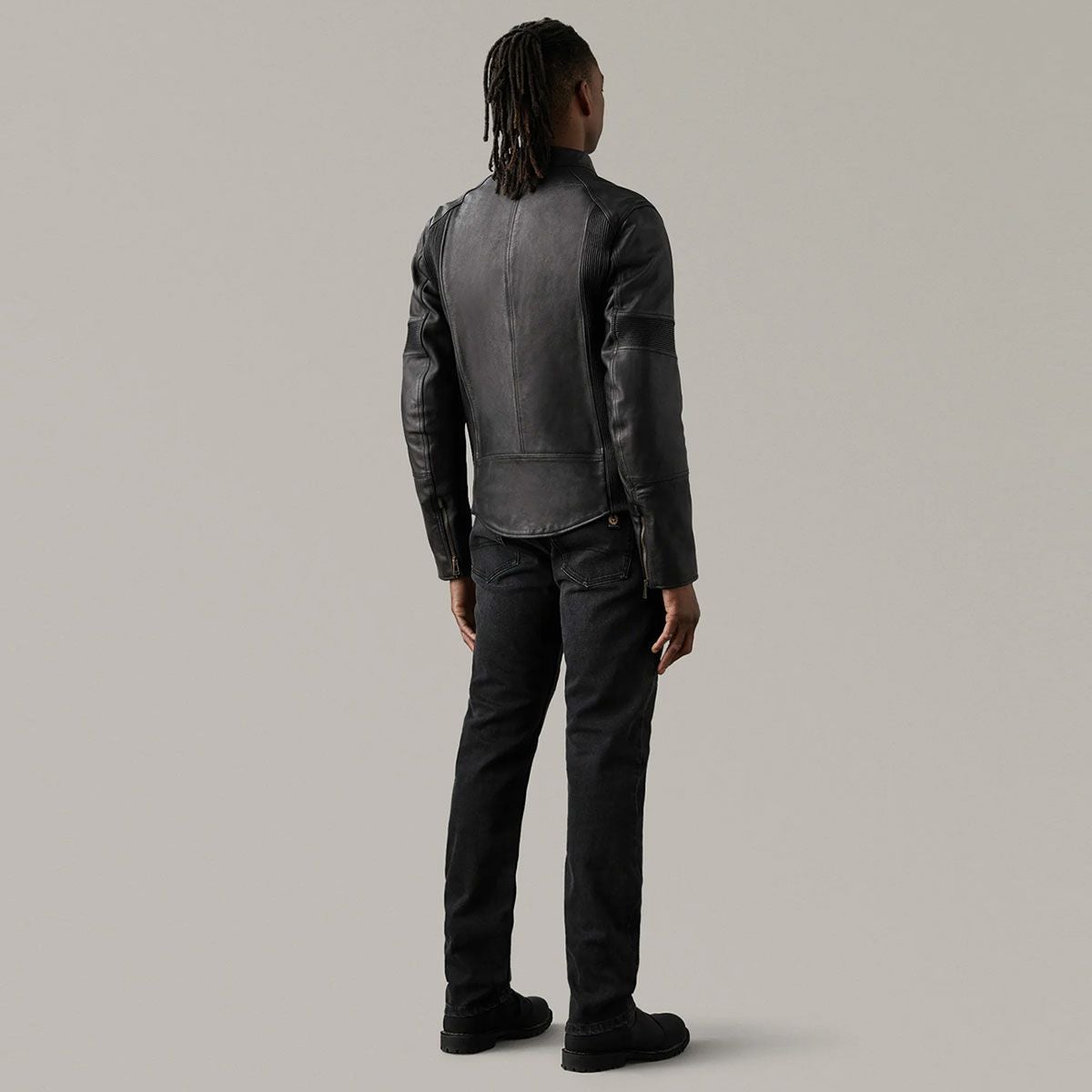 BELSTAFF｜ヴァンガード ジャケット｜レザー｜ブラック｜モデル着用