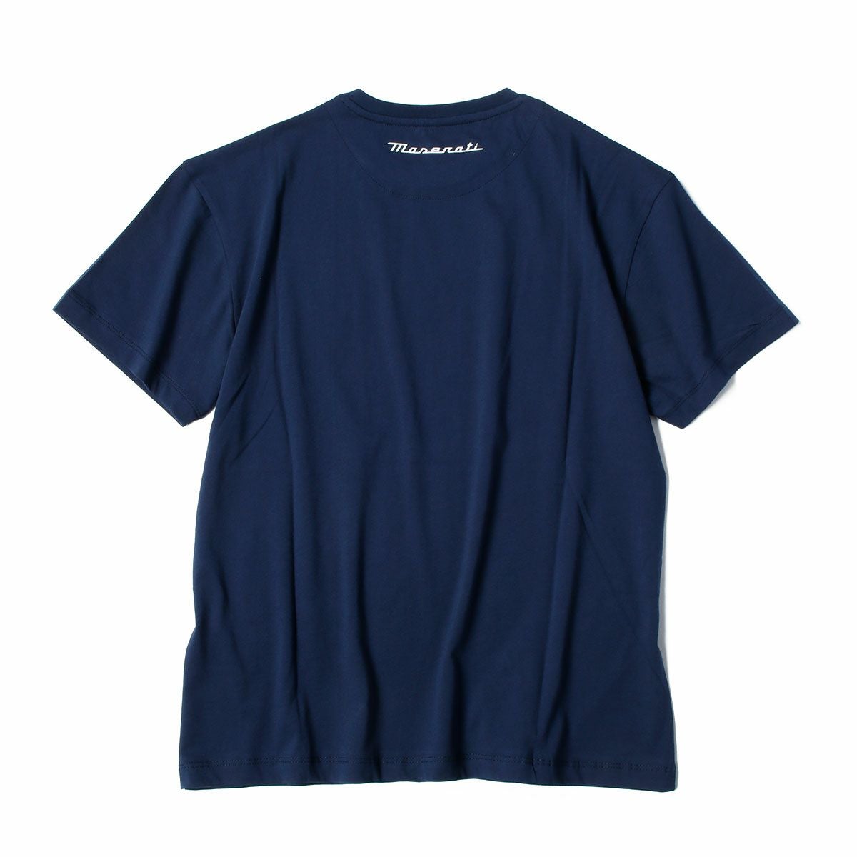 MASERATI｜マセラティ トライデント ロゴ パッチ Tシャツ｜ネイビー