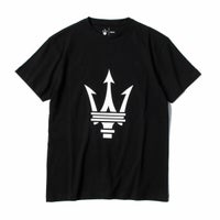 MASERATI｜マセラティ トライデント ビッグロゴ Tシャツ｜ブラック