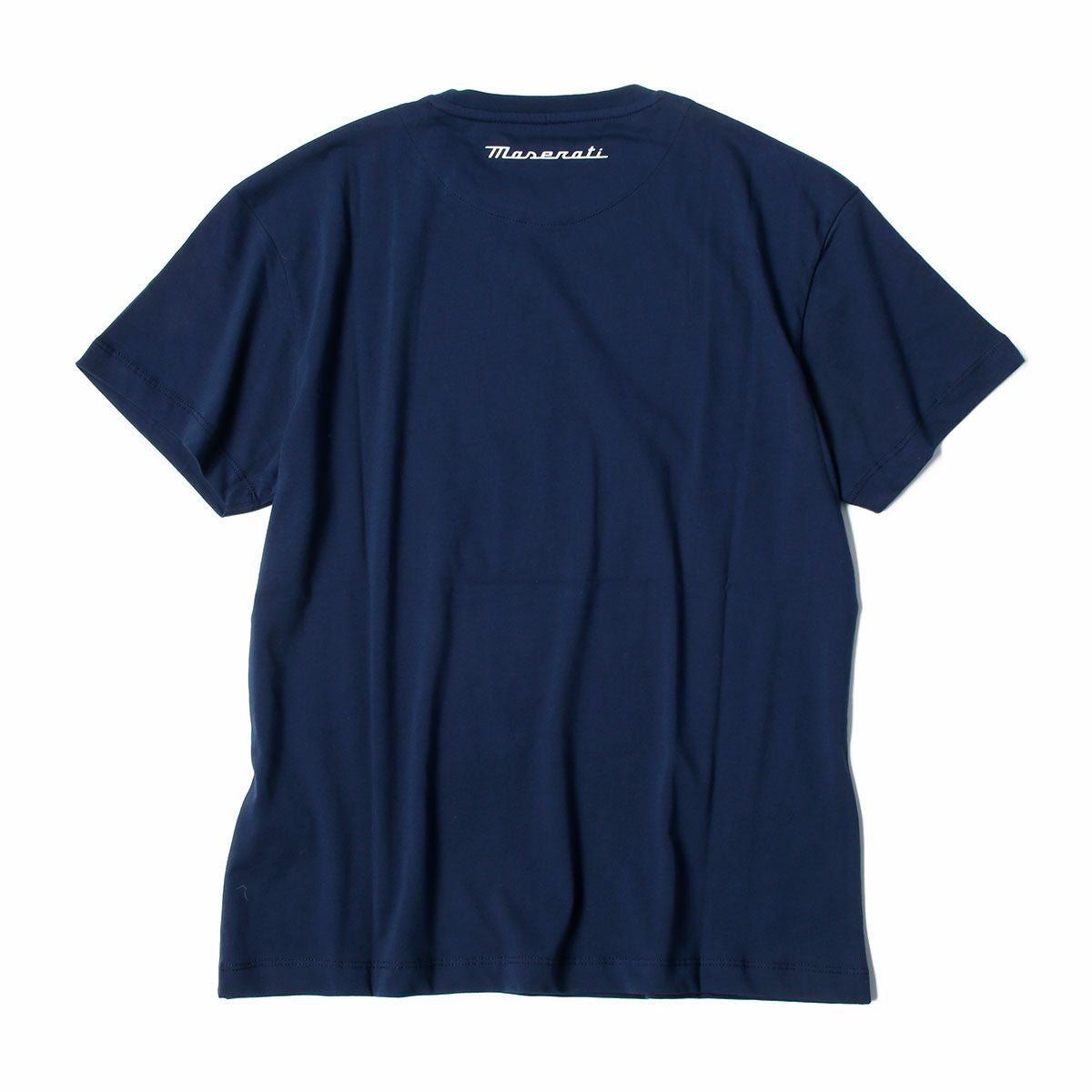 MASERATI｜マセラティ トライデント ビッグロゴ Tシャツ｜ネイビー