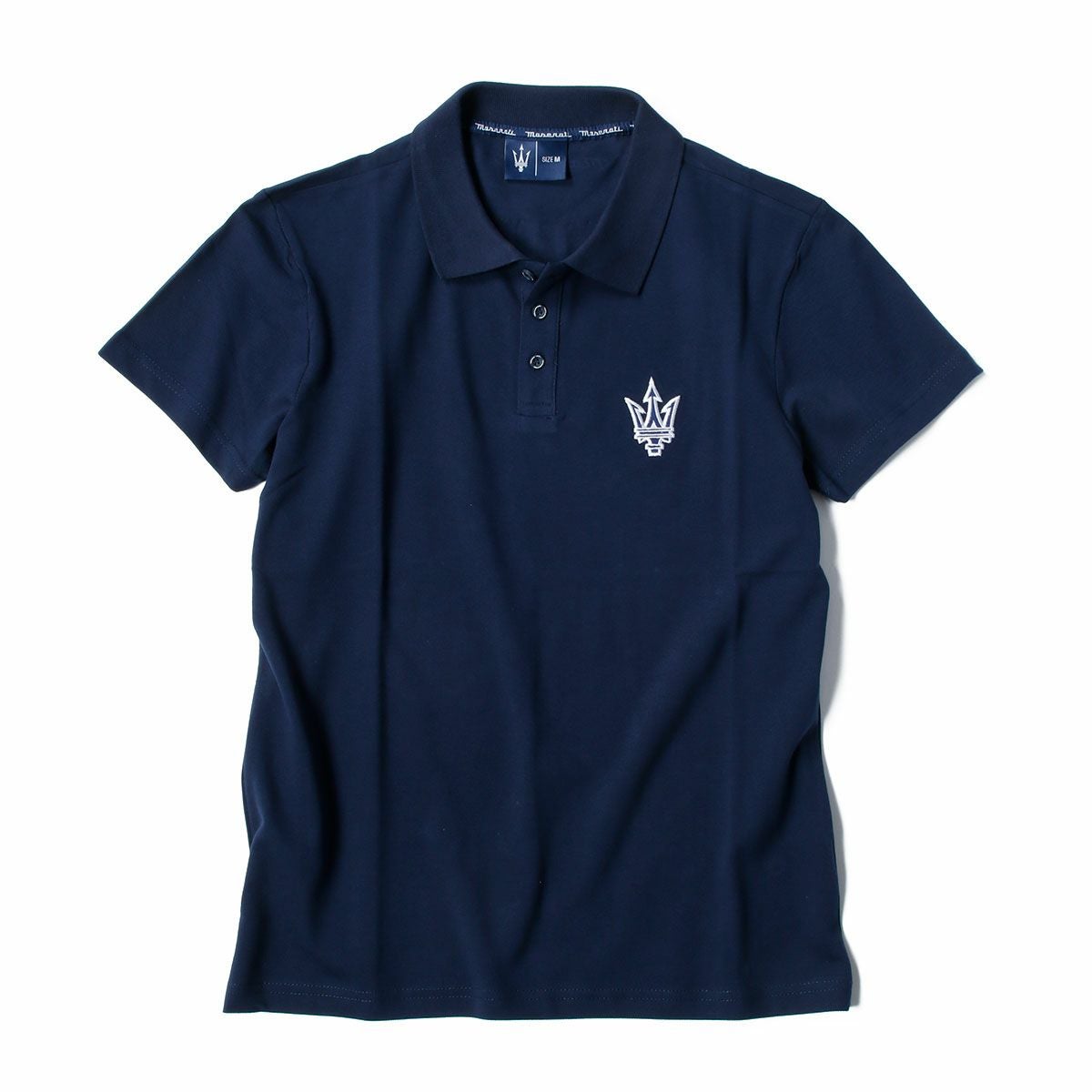 MASERATI｜マセラティ トライデント ロゴ パッチ ポロシャツ｜