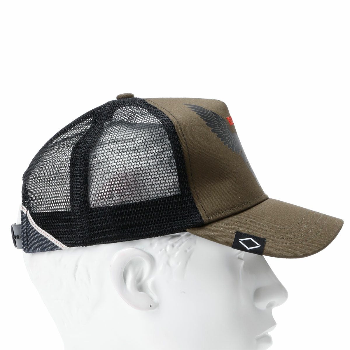 Replay｜フェニックス プリント キャップ｜帽子｜オリーブ｜着用