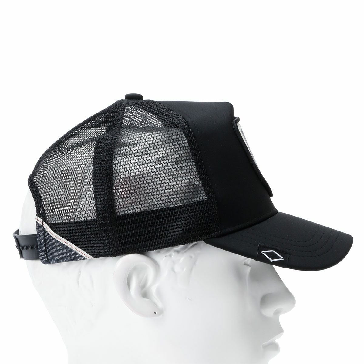 Replay｜ブラックパンサーパッチ キャップ｜帽子｜ブラック｜着用