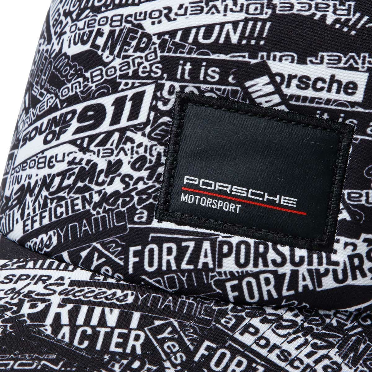 PORSCHE｜ポルシェ FW ステートメント トラッカー キャップ｜帽子｜ブラック