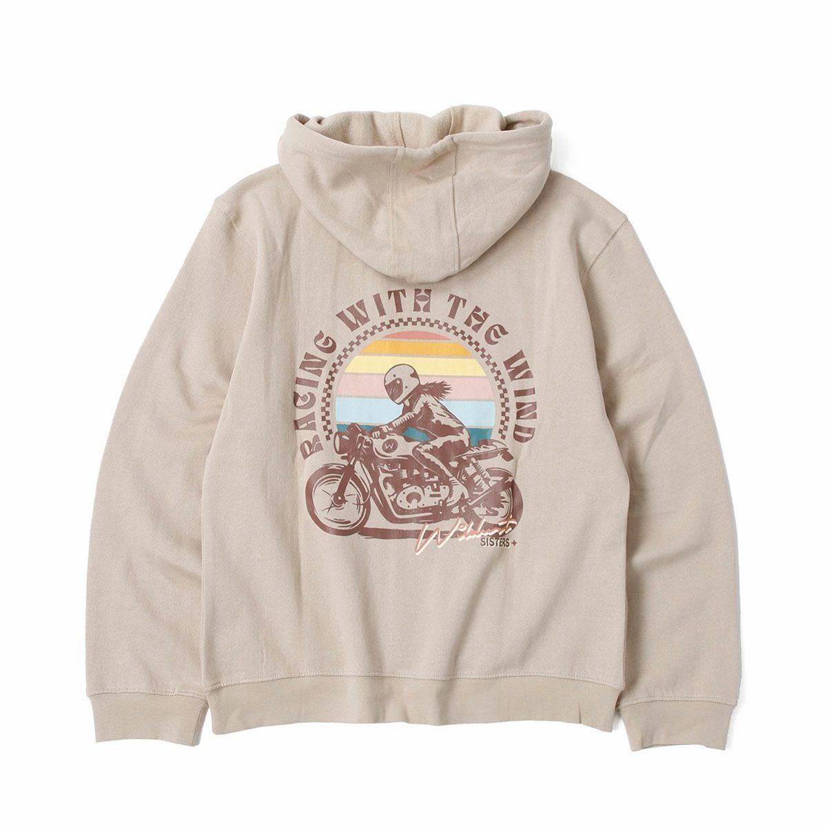 WILDUST｜ウィンド レース フーディ｜サンドベージュ