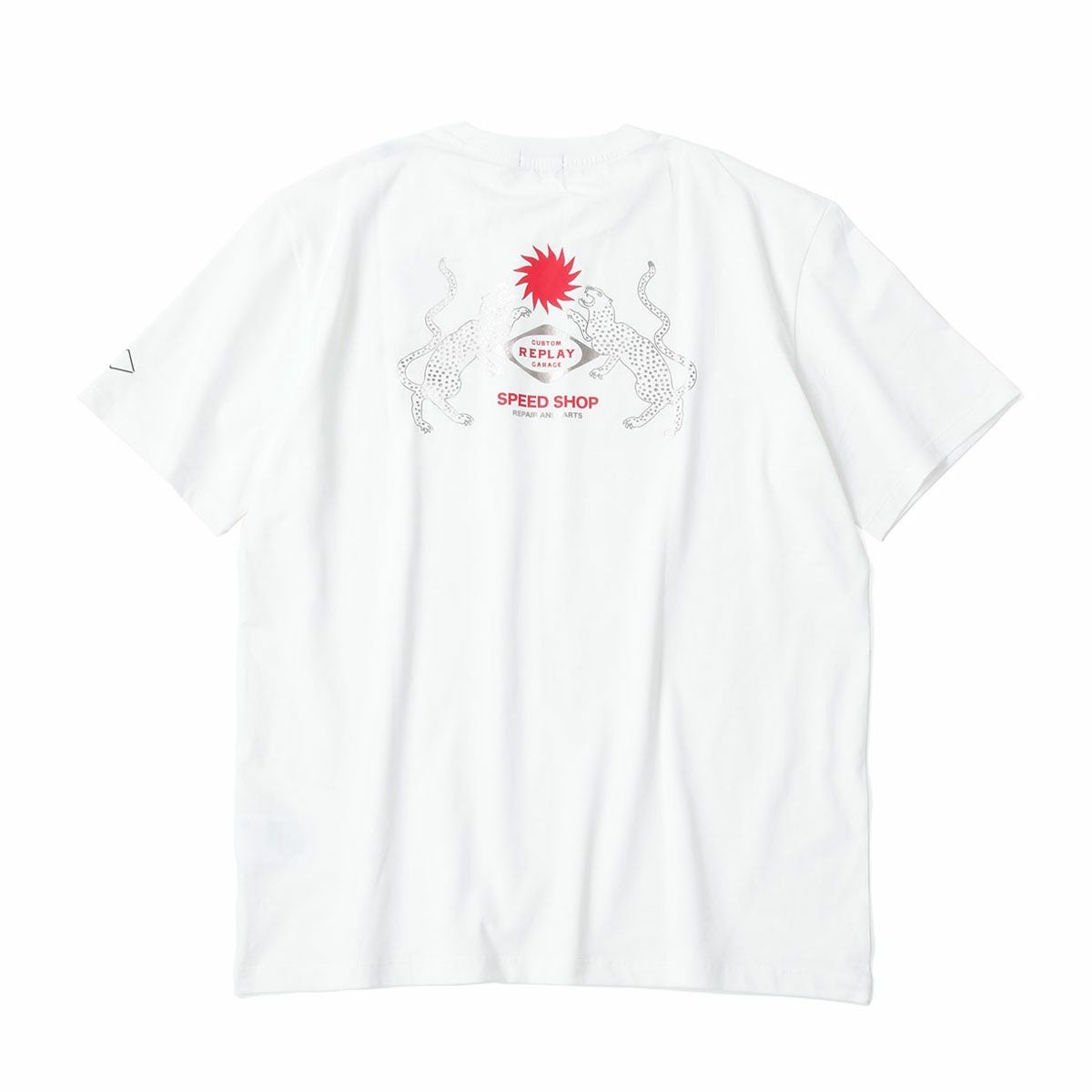 Replay｜カスタムガレージ プリント Ｔシャツ｜ホワイト