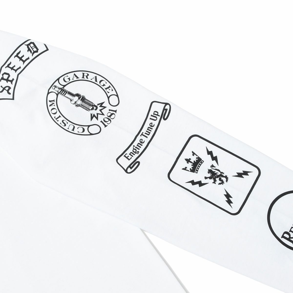 Replay｜オープンエンドジャージーモーターサイクルロングTシャツ｜ロングスリーブ｜ホワイト