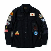 Replay｜プリント＆パッチ オーバーシャツ｜チャコール