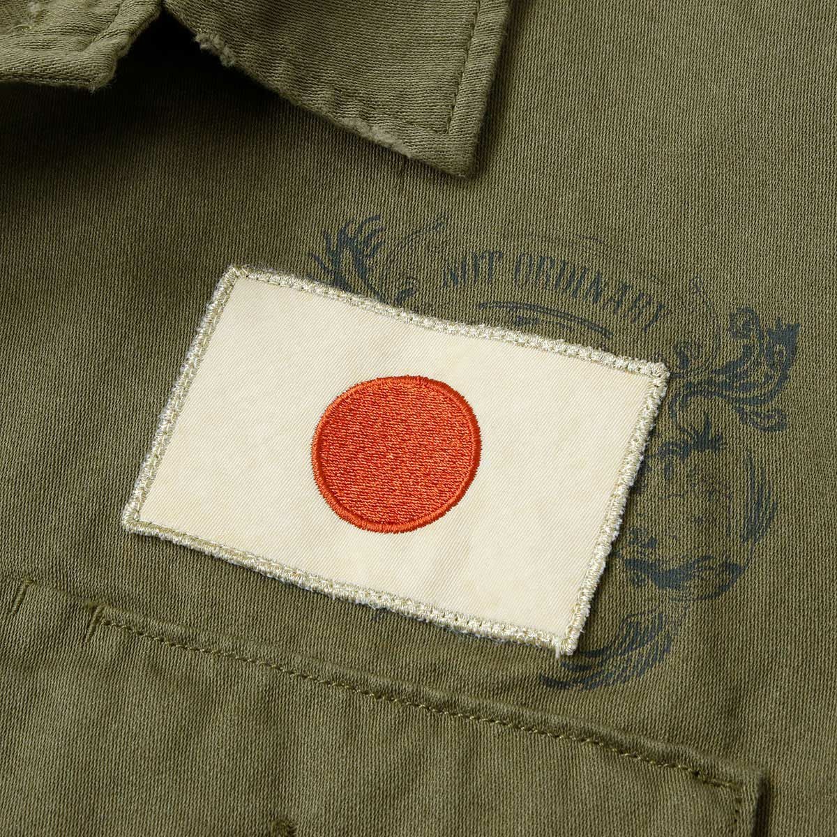 Replay｜プリント＆パッチ オーバーシャツ｜ライトミリタリー