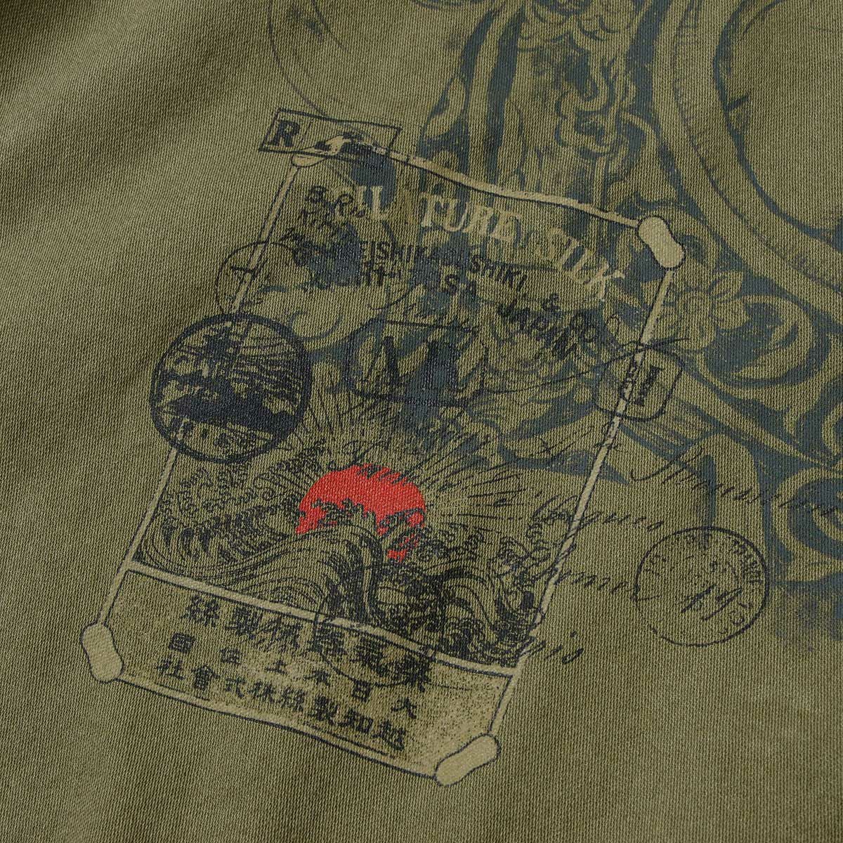 Replay｜プリント＆パッチ オーバーシャツ｜ライトミリタリー