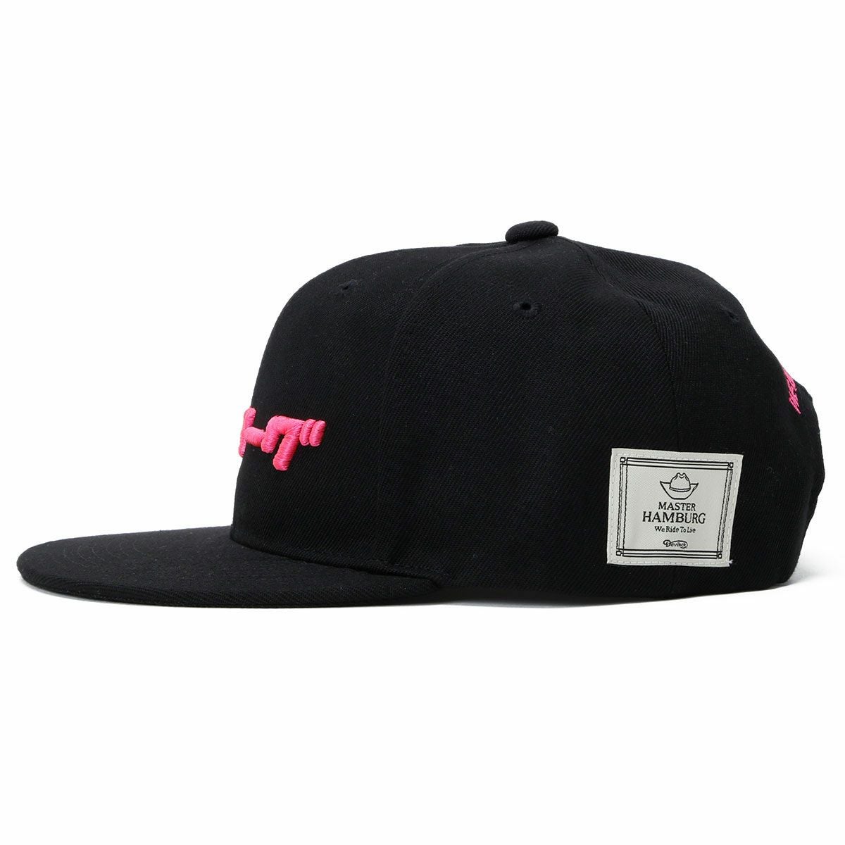 ハンバーグ師匠 x DEVILOCK｜ハンバーグ CAP｜帽子｜ブラック×ピンク