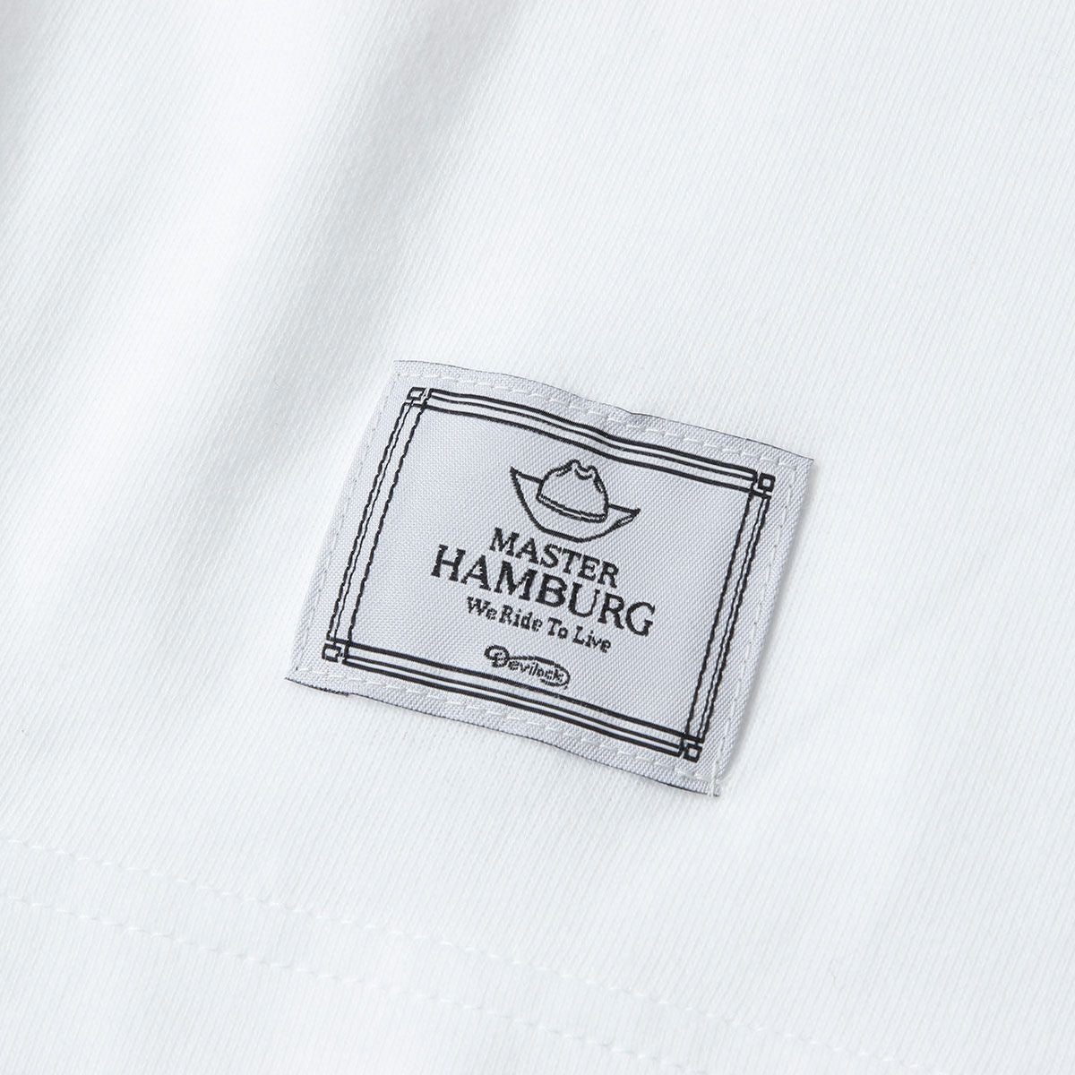 ハンバーグ師匠 x DEVILOCK｜HAMBURG L/S TEE｜ロングスリーブ｜ホワイト