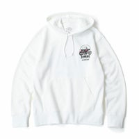 ハンバーグ師匠 x DEVILOCK｜BIKE HOODIE｜フーディ｜ホワイト