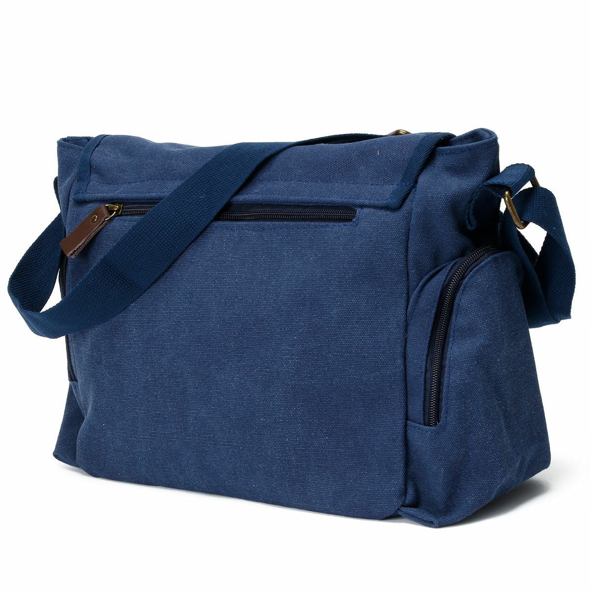 Mille Miglia｜ミッレミリア キャンバス コットン ショルダーバッグ｜ブルー