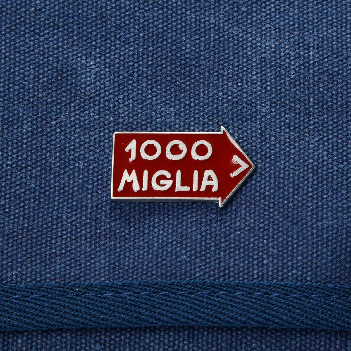 Mille Miglia｜ミッレミリア キャンバス コットン ショルダーバッグ｜ブルー