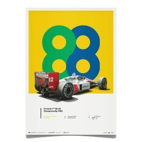 Automobilist｜AYRTON SENNA SAN MARINO GP 1988 ”88” 35th エディション ポスター｜