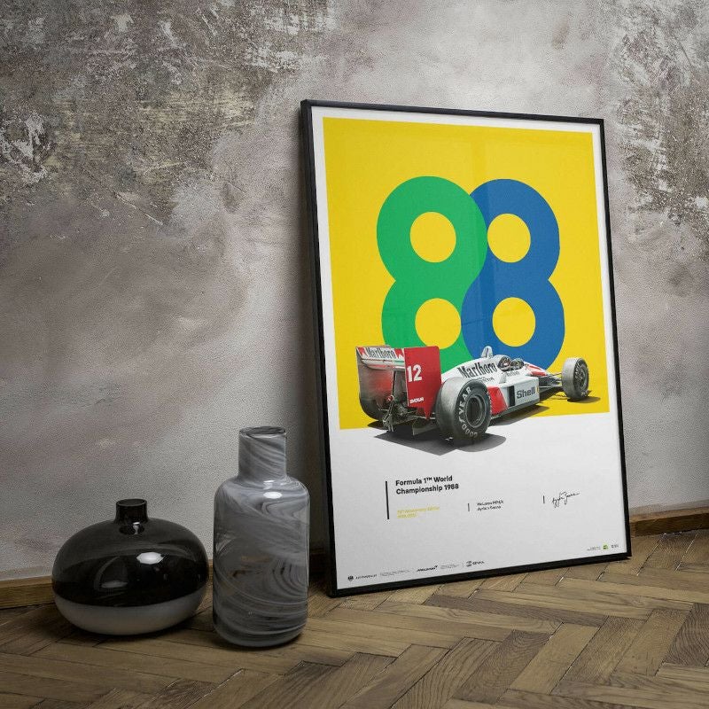 Automobilist｜AYRTON SENNA SAN MARINO GP 1988 ”88” 35th エディション ポスター｜